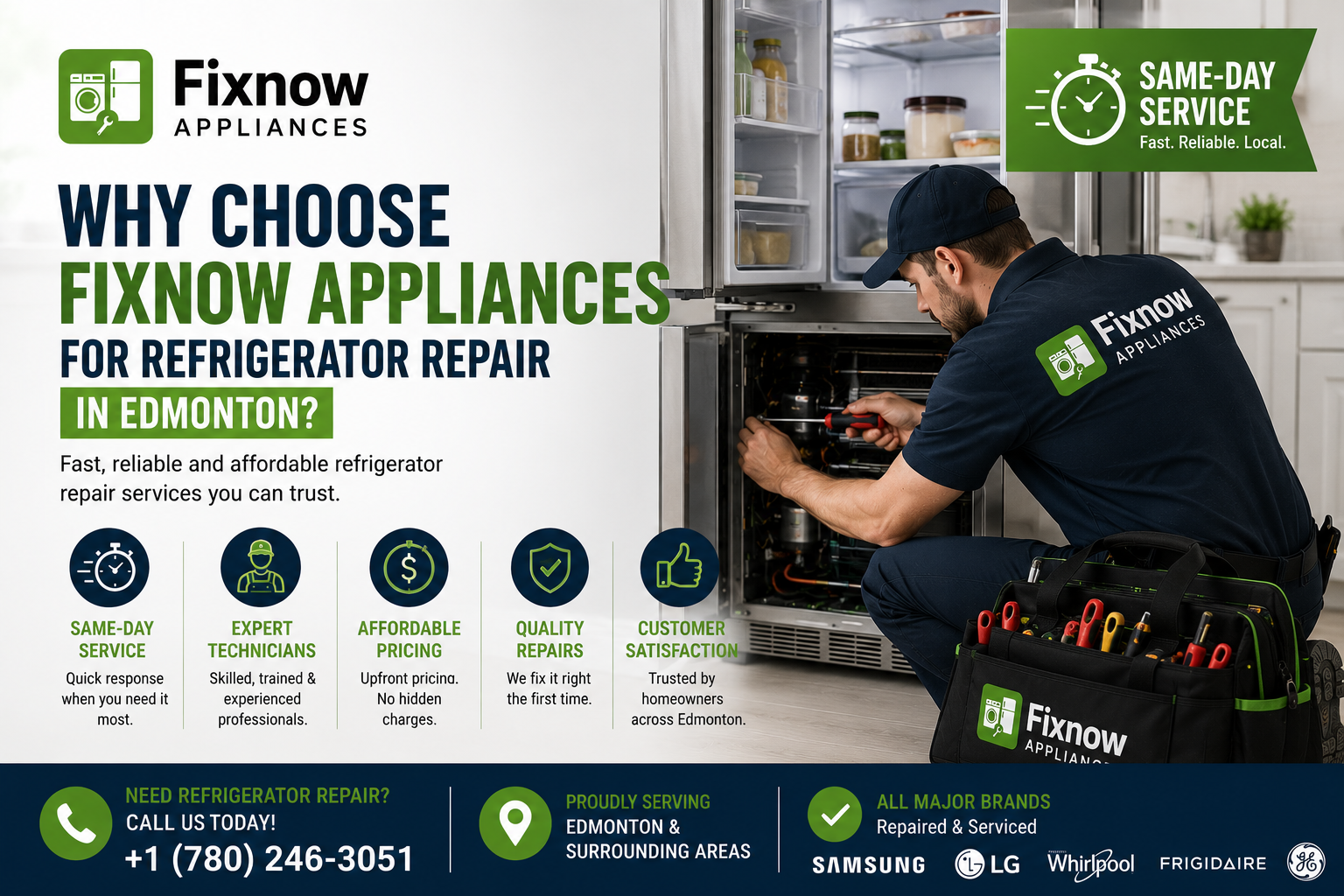 Why Choose FixNow Appliances for Refrigerator Repair in Edmonton?